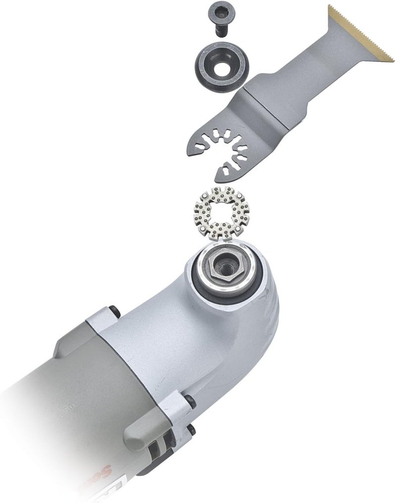 GENESIS GAMT403 Universal Quick-Fit Accessory Adapter for Rockwell Hex Interface Oscillating Tool, Gray (Pack of 2) - Image 2